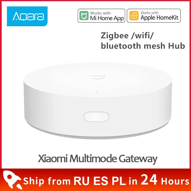 Шлюз Xiaomi Aaqra hub M1S 3 Bluetooth Zigbee 0 WiFi дистанционное управление RGB радио датчик