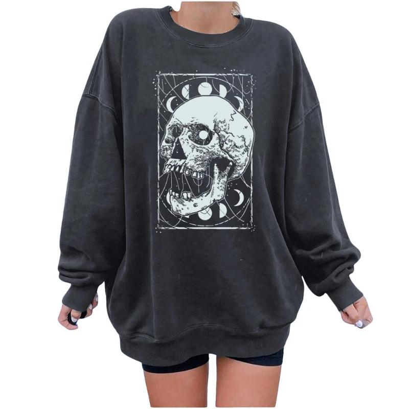 WomenSweatshirt DropShoulder Loose oversized sweatshirtHarajuku Vintage SkeletonPrint O-Neck Long SleeveHedging streetwearwomen
WomenSweatshirt DropShoulder Loose oversized sweatshirtHarajuku Vintage SkeletonPrint O-Neck Long SleeveHedging streetwearwomen