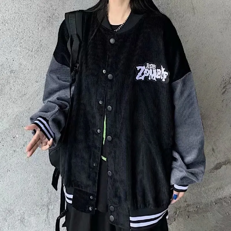 Autumn Corduroy Stitching Baseball Uniform Jacket Female Long-Sleeve Handsome Retro Loose Fashion Spliced Women's Winter Jacket
Autumn Corduroy Stitching Baseball Uniform Jacket Female Long-Sleeve Handsome Retro Loose Fashion Spliced Women's Winter Jacket