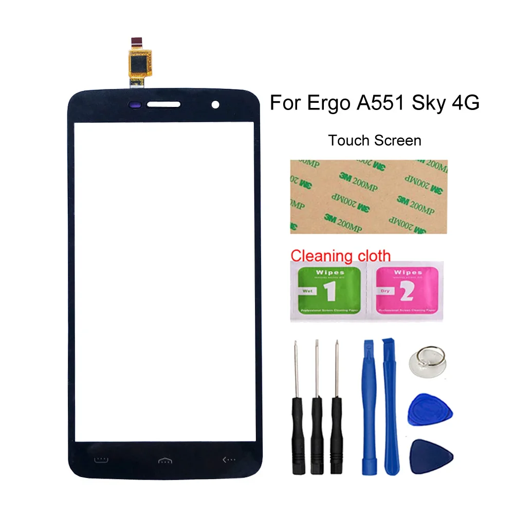 5.5 inch Phone Touch For Ergo A551 Sky 4G Touch Screen Digitizer Sensor Front Glass Lens Panel 3M Tape
5.5 inch Phone Touch For Ergo A551 Sky 4G Touch Screen Digitizer Sensor Front Glass Lens Panel 3M Tape