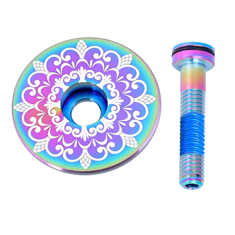Bicycle Headset Cover Titanium Alloy MTB Road Bike Stem Top Cap Headset Cover with M6 Bolt
Bicycle Headset Cover Titanium Alloy MTB Road Bike Stem Top Cap Headset Cover with M6 Bolt