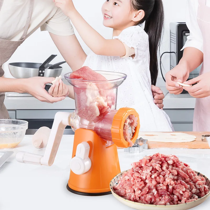 Портативная ручная мясорубка измельчитель из нержавеющей стали для фруктов и