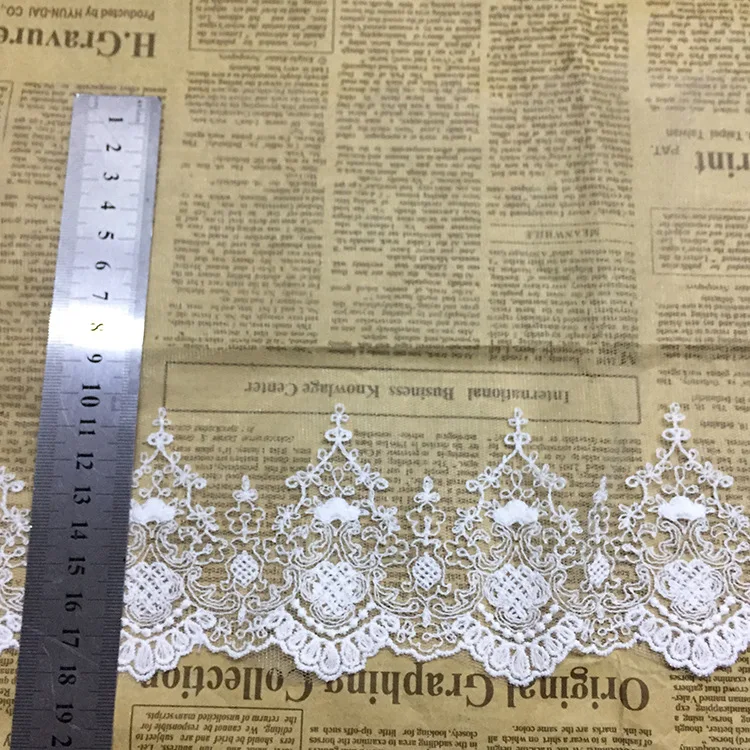 18CM Wide Luxury Tulle White Mesh Cotton Embroidered Flowers Lace Applique Wedding Dress Collar Trim Headveil DIY Sewing Decor
18CM Wide Luxury Tulle White Mesh Cotton Embroidered Flowers Lace Applique Wedding Dress Collar Trim Headveil DIY Sewing Decor