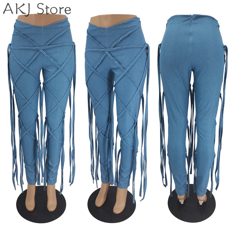 Women Solid Color High Waist Pencil Pants Bandage Rope Design Casual Skinny Trouser
Women Solid Color High Waist Pencil Pants Bandage Rope Design Casual Skinny Trouser