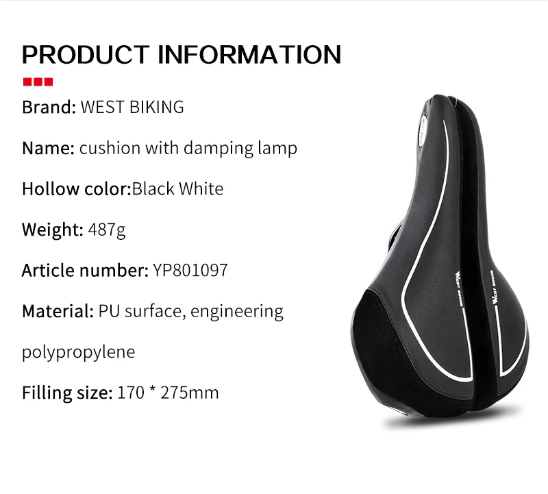 Bike Seat Bicycle Saddle With Taillight Cycling Saddle Cushion Shockproof Hollow Half Design MTB Bike Saddle Bicycle Parts GM
Bike Seat Bicycle Saddle With Taillight Cycling Saddle Cushion Shockproof Hollow Half Design MTB Bike Saddle Bicycle Parts GM