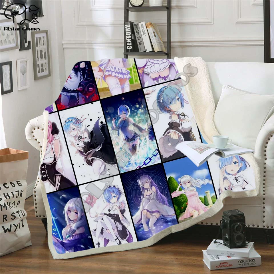 Plstar Cosmos Anime girl sexy Re Zero Blanket 3D print Sherpa Blanket on Bed Home Textiles Dreamlike style-1
Plstar Cosmos Anime girl sexy Re Zero Blanket 3D print Sherpa Blanket on Bed Home Textiles Dreamlike style-1