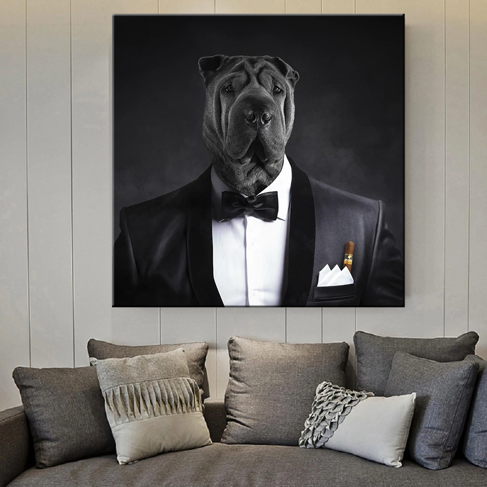 Canvas Painting Animal Wall Art Dog Wearing Suit Posters and Prints Dogs Wall Pictures for Living Room Decoration Home Decor
Canvas Painting Animal Wall Art Dog Wearing Suit Posters and Prints Dogs Wall Pictures for Living Room Decoration Home Decor