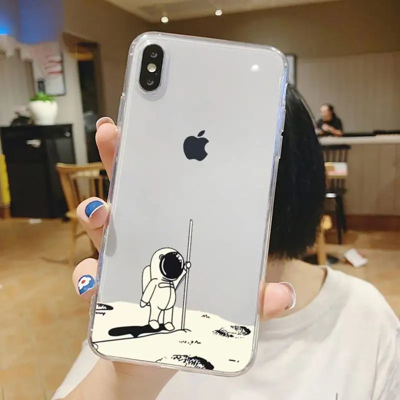 Cartoon astronaut cute funny Phone Case Transparent soft For iphone 5 5s 5c se 6 6s 7 8 11 12 plus mini x xs xr pro max
Cartoon astronaut cute funny Phone Case Transparent soft For iphone 5 5s 5c se 6 6s 7 8 11 12 plus mini x xs xr pro max