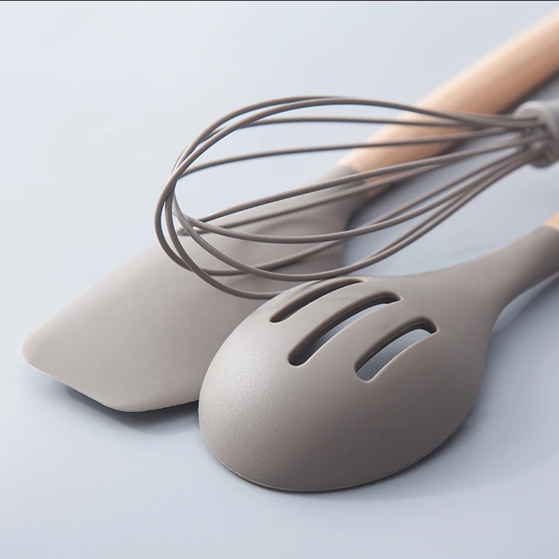 Kitchen Silicone Non-stick Cooking Tools Spoon Spatula Egg Beaters With Wood Handle Utensils Dinnerware Set Accessories Supplies
Kitchen Silicone Non-stick Cooking Tools Spoon Spatula Egg Beaters With Wood Handle Utensils Dinnerware Set Accessories Supplies
