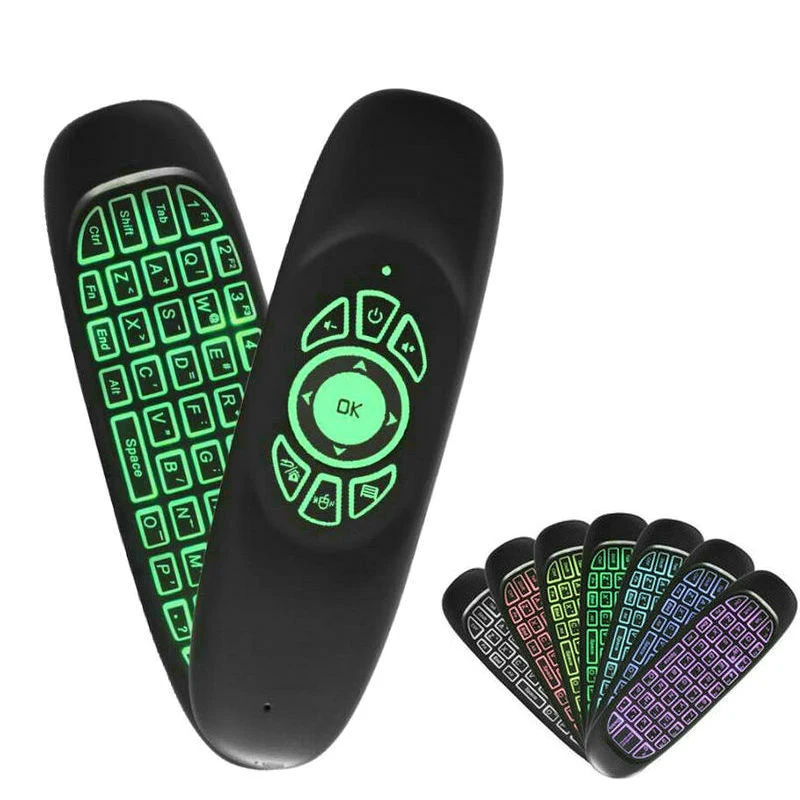 Wireless Air Mouse Mini Keyboard 7 Colors Backlight 2.4G Remote Control for Android Smart TV Box Windows Computer | Компьютеры и офис