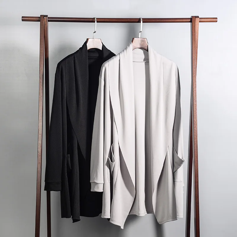 Solid Pure Color Advanced Windbreaker Men's Spring Autumn Fall Mid-Length Shawl Cloak Trend Cardigan Jacket Trench Open Stisch
Solid Pure Color Advanced Windbreaker Men's Spring Autumn Fall Mid-Length Shawl Cloak Trend Cardigan Jacket Trench Open Stisch