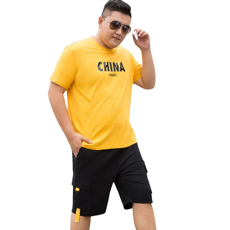 Summer fat short-sleeved T-shirt men's extra large sports shorts fat guy plus fat XL youth cotton suit
Summer fat short-sleeved T-shirt men's extra large sports shorts fat guy plus fat XL youth cotton suit
