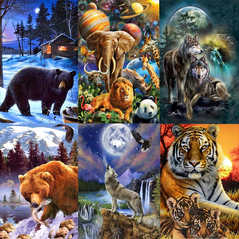 5D Diamond Painting Wolf Animal Full Round Drill DIY Cross Stitch Pattern Rhinestone Embroidery Kits Arts Craft Home Decor
5D Diamond Painting Wolf Animal Full Round Drill DIY Cross Stitch Pattern Rhinestone Embroidery Kits Arts Craft Home Decor