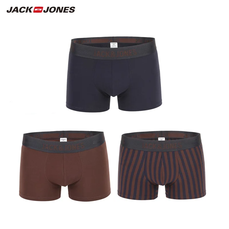 JackJones мужские Стрейчевые хлопковые 3 пары в упаковке боксеры мужское нижнее белье