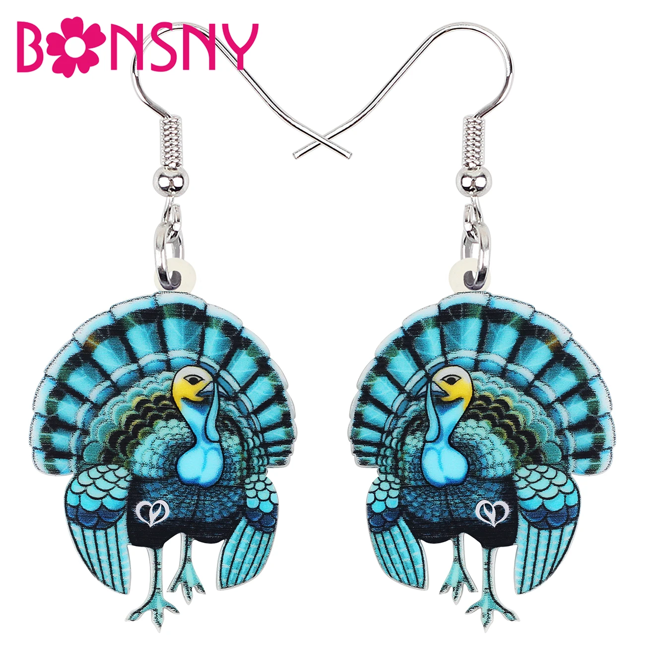 BONSNY Acrylic Thanksgiving Sweet Blue Turkey Chicken Earrings Trendy Long Drop Dangle Jewelry For Women Girls Teen Charm Gifts
BONSNY Acrylic Thanksgiving Sweet Blue Turkey Chicken Earrings Trendy Long Drop Dangle Jewelry For Women Girls Teen Charm Gifts