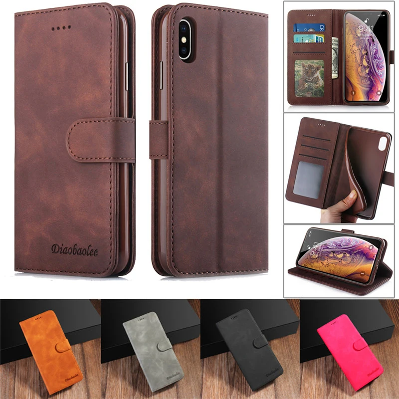 Чехол для iPhone XS Max Роскошный Ретро флип чехол из искусственной кожи кошелек 11 Pro XR X