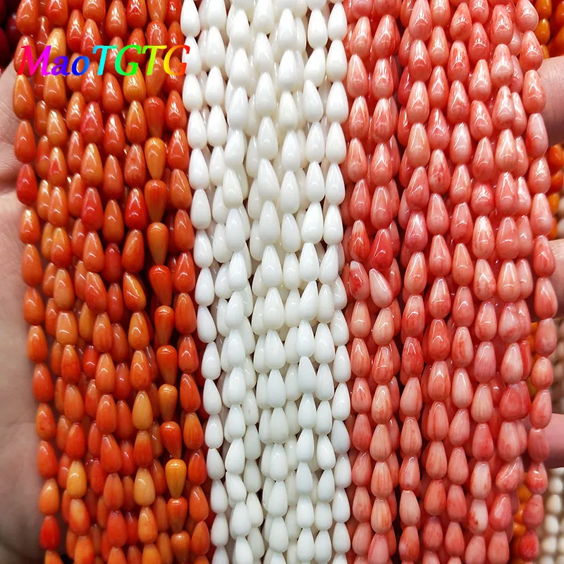 Water Drop Shape Coral Beads For Jewelry Making Bracelet Necklace 4x8mm White/Red/Pink Coral Spacer Beads Accessories Wholesale
Water Drop Shape Coral Beads For Jewelry Making Bracelet Necklace 4x8mm White/Red/Pink Coral Spacer Beads Accessories Wholesale