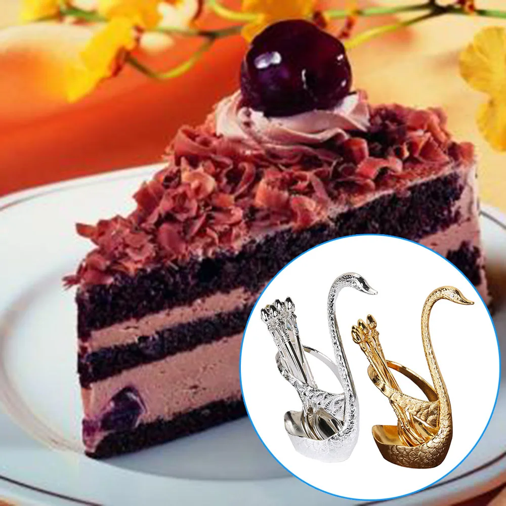 Cake Spoon Holder Set Exquisite Swan Shaped Tableware Kit Metal Salad Dessert Coffee Spoon Home Kitchen Decoration
Cake Spoon Holder Set Exquisite Swan Shaped Tableware Kit Metal Salad Dessert Coffee Spoon Home Kitchen Decoration