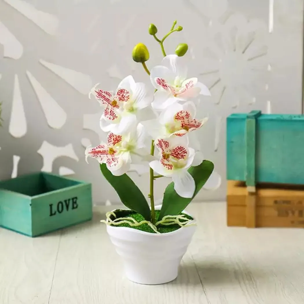 Artificial Simulation Bonsai Orchid Flower Plant Vase Desktop Decor Simulated Plants With Pot Home Furniture Wedding Decor
Artificial Simulation Bonsai Orchid Flower Plant Vase Desktop Decor Simulated Plants With Pot Home Furniture Wedding Decor
