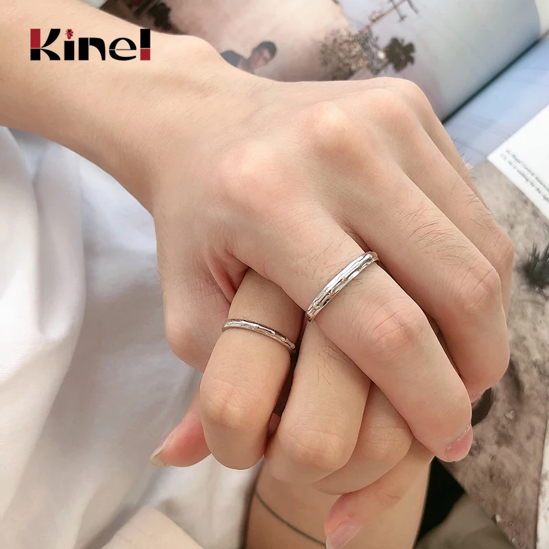 Kinel 925 Sterling Silver Prevent Allergy Never Fade Love Pairs Rings Woman Man Couple Rings Lover Wedding Gifts Jewelry
Kinel 925 Sterling Silver Prevent Allergy Never Fade Love Pairs Rings Woman Man Couple Rings Lover Wedding Gifts Jewelry