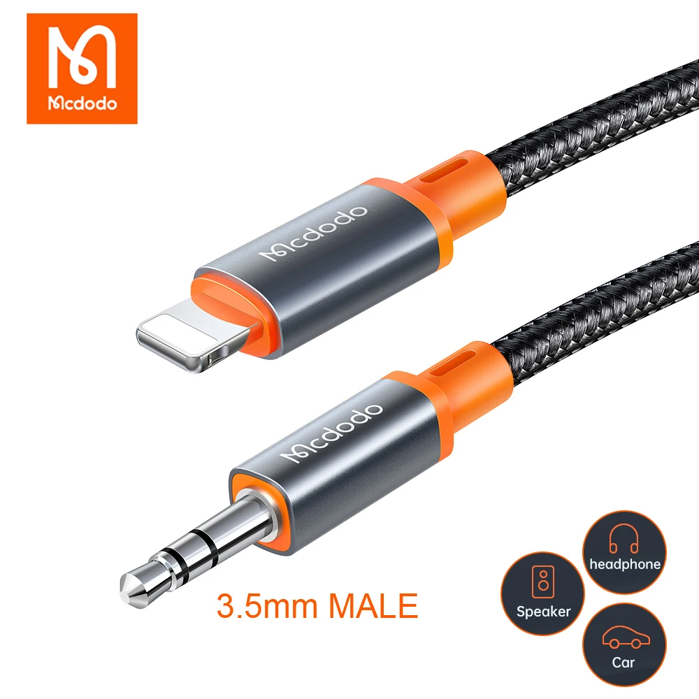 Mcdodo Lightning на 3 5 мм Мужской аудио кабель для iPhone 13 12 11 Pro Max X HiFi динамик автомобильный