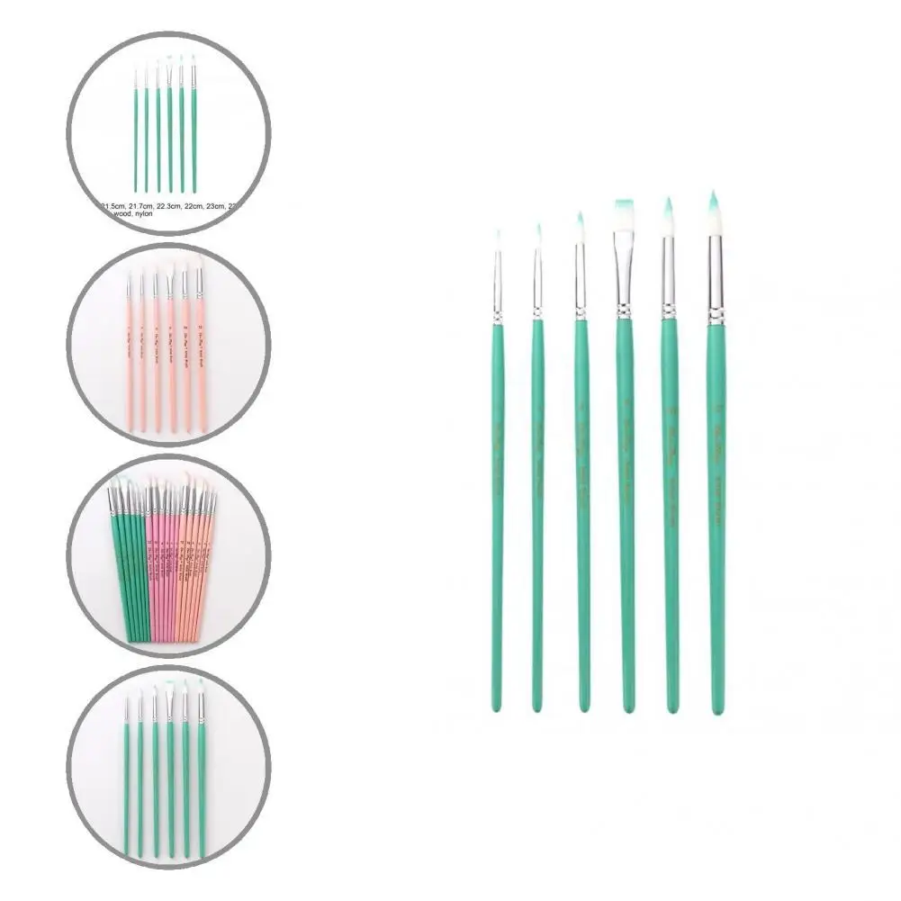 Premium 6Pcs/Set Stable Smooth to Write Paint Brush Comfortable Grip Watercolor Paint Brush Washable Crafts Supplies
Premium 6Pcs/Set Stable Smooth to Write Paint Brush Comfortable Grip Watercolor Paint Brush Washable Crafts Supplies