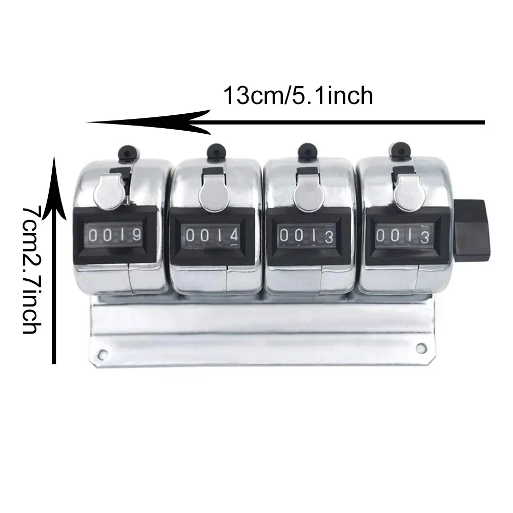 4 Row 4-Digit Metal Manual Mechanical Counter Tool for Jump Rope Sports Match
4 Row 4-Digit Metal Manual Mechanical Counter Tool for Jump Rope Sports Match