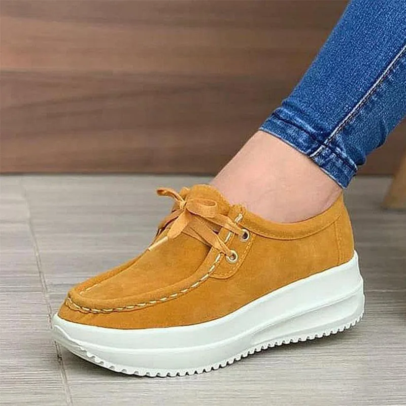 Women's Vulcanized Shoes Flock Ladies Sewing Flat Platform Lace-Up Casual Autumn Female Plus Size 2021 Fashion New Comfort
Women's Vulcanized Shoes Flock Ladies Sewing Flat Platform Lace-Up Casual Autumn Female Plus Size 2021 Fashion New Comfort
