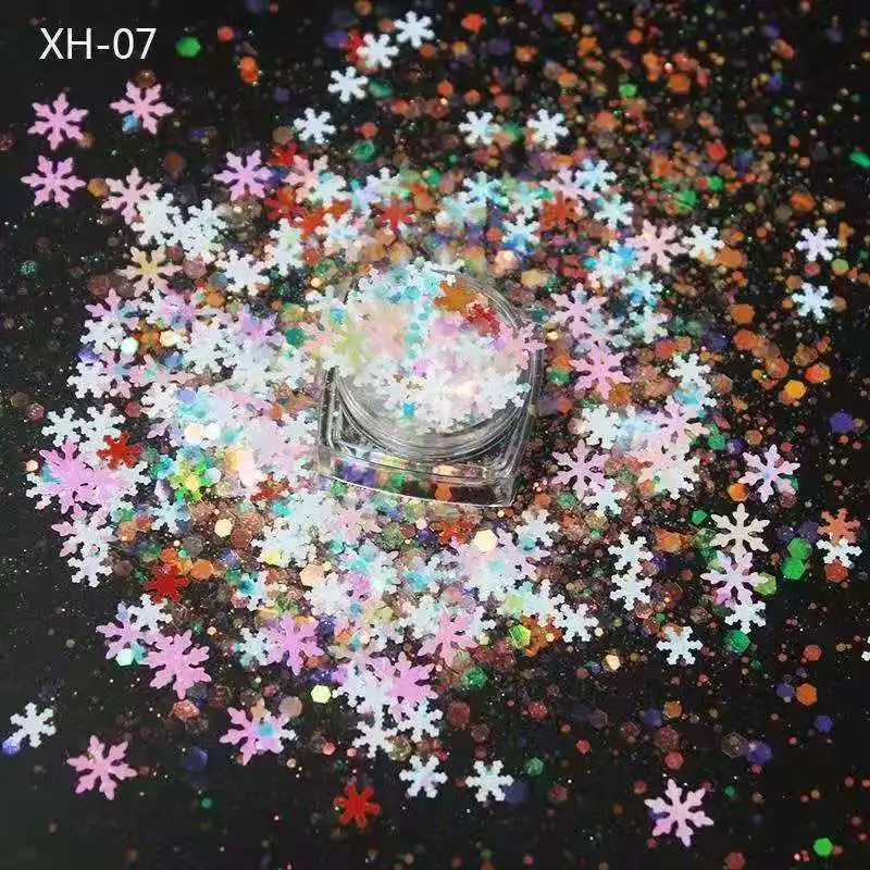 Laser Blue Pink Snowflake Shiny Sequins Mixed Acrylic Paint Powder DIY Tricks To Decorate Nail Art Christmas Theme Design XH01
Laser Blue Pink Snowflake Shiny Sequins Mixed Acrylic Paint Powder DIY Tricks To Decorate Nail Art Christmas Theme Design XH01