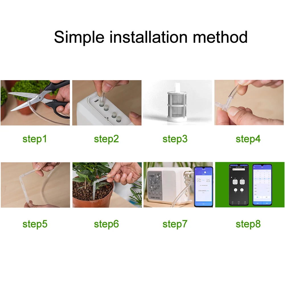 Home Remote Control Micro Drip 4in1 With Timer Automatic Wifi App Garden Tools Smart Watering Machine Irrigation System Plant 
Home Remote Control Micro Drip 4in1 With Timer Automatic Wifi App Garden Tools Smart Watering Machine Irrigation System Plant