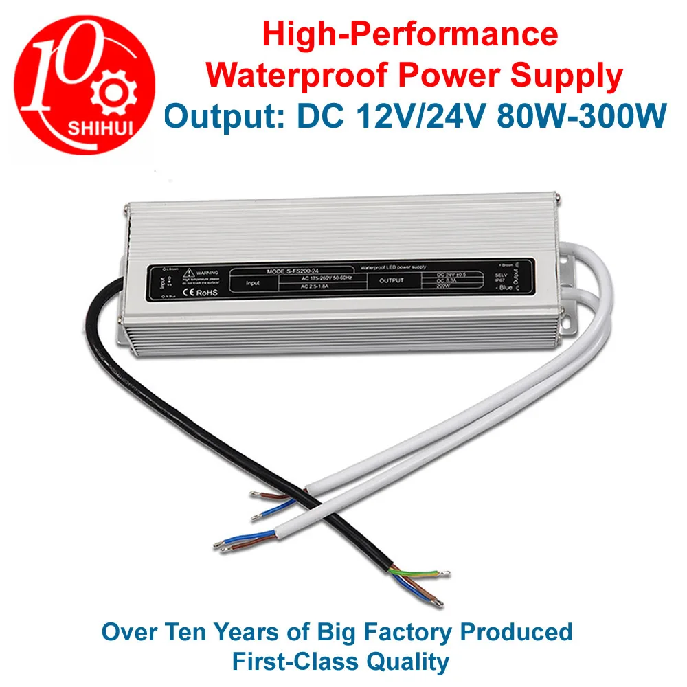 Waterproof SMPS DC 12V 24V Switch Power Supply 80W 100W 120W 150W 200W 250W 300W For CNC Fits LED Lighting Project Industrial
Waterproof SMPS DC 12V 24V Switch Power Supply 80W 100W 120W 150W 200W 250W 300W For CNC Fits LED Lighting Project Industrial