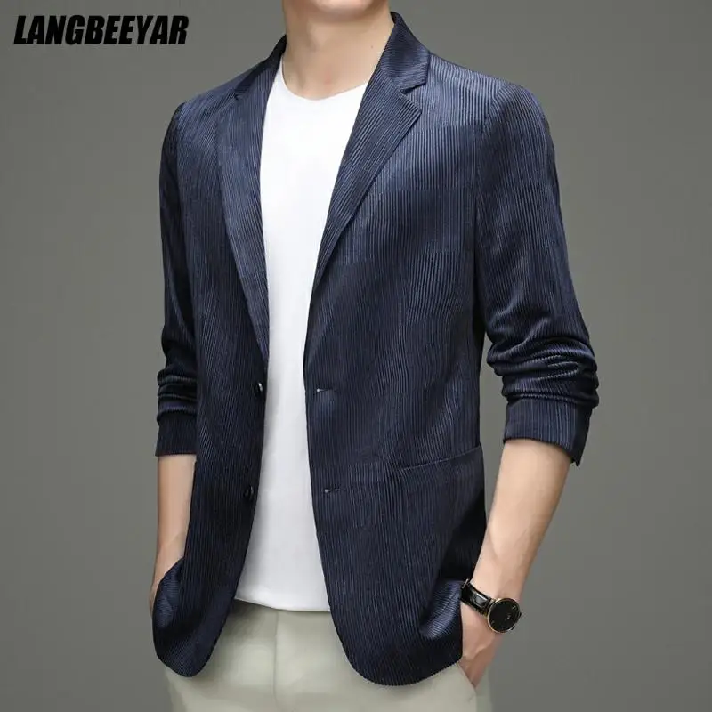 High End New Designer Brand Luxury Casual Fashion Striped Slim Fit Party Mens Blazer Suite Jacket Elegant Mens Clothing 2021
High End New Designer Brand Luxury Casual Fashion Striped Slim Fit Party Mens Blazer Suite Jacket Elegant Mens Clothing 2021