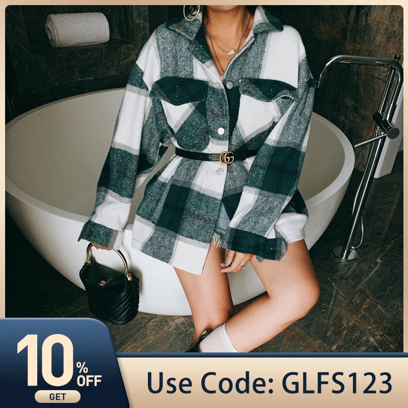 Za Women Plaid Coat Jacket Y2k 2021 Fashion Long Sleeve Loose Oversized Korean Jacket Shirt Harajuku Winter Autumn Casual Jackes
Za Women Plaid Coat Jacket Y2k 2021 Fashion Long Sleeve Loose Oversized Korean Jacket Shirt Harajuku Winter Autumn Casual Jackes