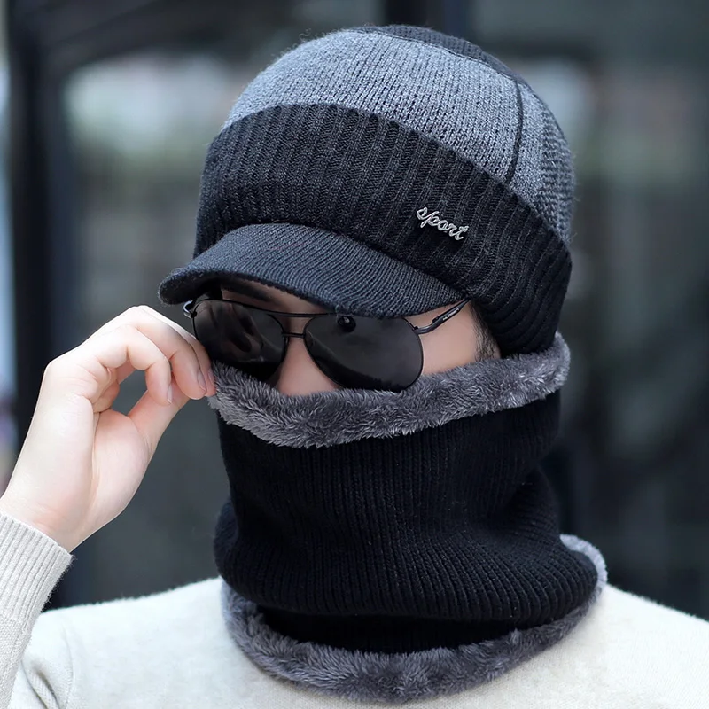 New Unisex Warm Winter Hat with Brim Add Fur Lined Beanie Hat Sports Label Thicken Winter Hats for Men Women Knitted Hat
New Unisex Warm Winter Hat with Brim Add Fur Lined Beanie Hat Sports Label Thicken Winter Hats for Men Women Knitted Hat