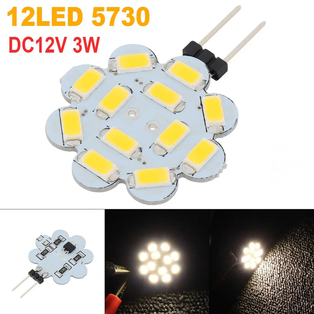 

LED Light Board G4 LED Lamp Bulb 5730 5050 SMD LED Bulb DC 12V Bi Pin Lamp LED Bulb 3W Warm Led Lights Replace Halogen