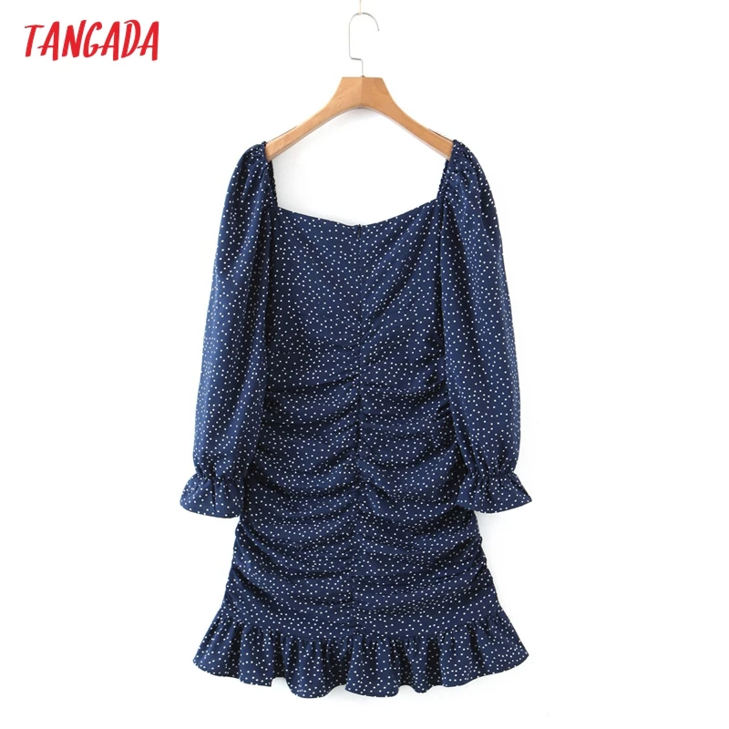Tangada 2021 Fashion Women Blue Dots Print Pleated Short Dress Puff Long Sleeve Square Collar Ladies Vintage Dress SL100
Tangada 2021 Fashion Women Blue Dots Print Pleated Short Dress Puff Long Sleeve Square Collar Ladies Vintage Dress SL100