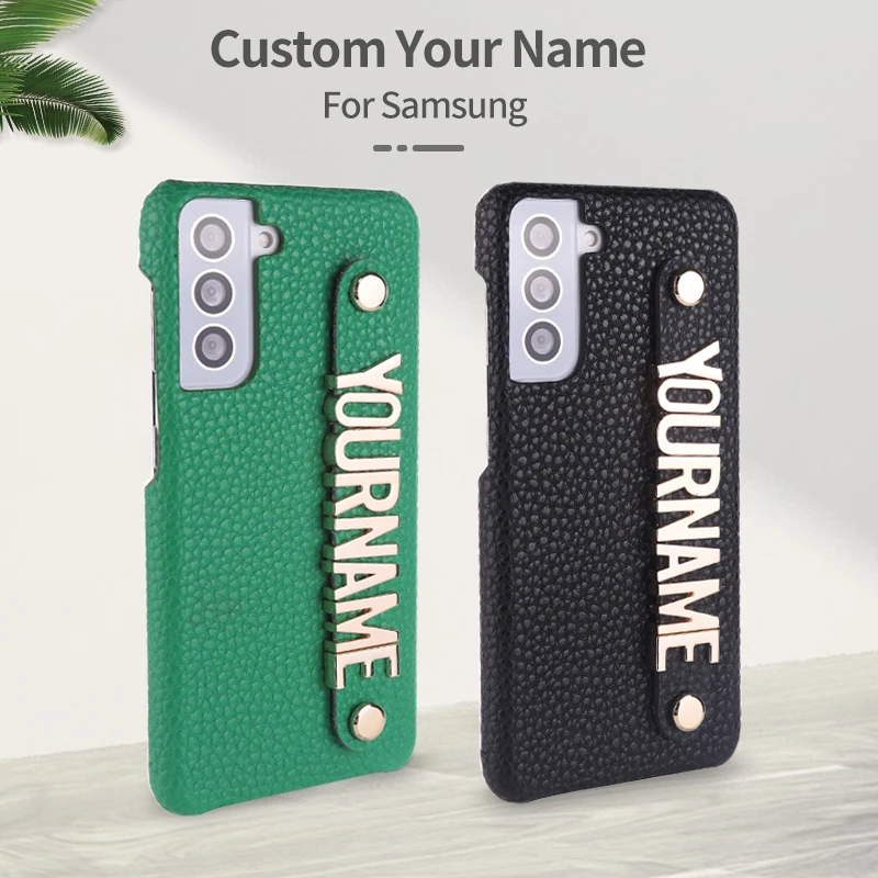 Personalization Initial Name Luxury Pebble Leather Phone Case For Samsung S8 9 10 21 A50 70 A7 2018 Metal Letters Phone Funda
Personalization Initial Name Luxury Pebble Leather Phone Case For Samsung S8 9 10 21 A50 70 A7 2018 Metal Letters Phone Funda
