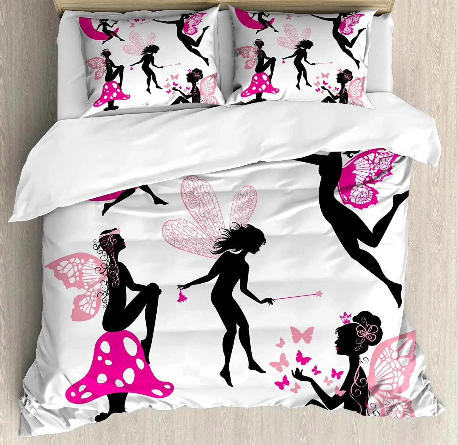 Ambesonne Tale Duvet Cover Set, Girl Silhouettes Sitting on Moon Mushroom Winged Dreamy Cartoon, Decorative 3 Piece Beddi
Ambesonne Tale Duvet Cover Set, Girl Silhouettes Sitting on Moon Mushroom Winged Dreamy Cartoon, Decorative 3 Piece Beddi