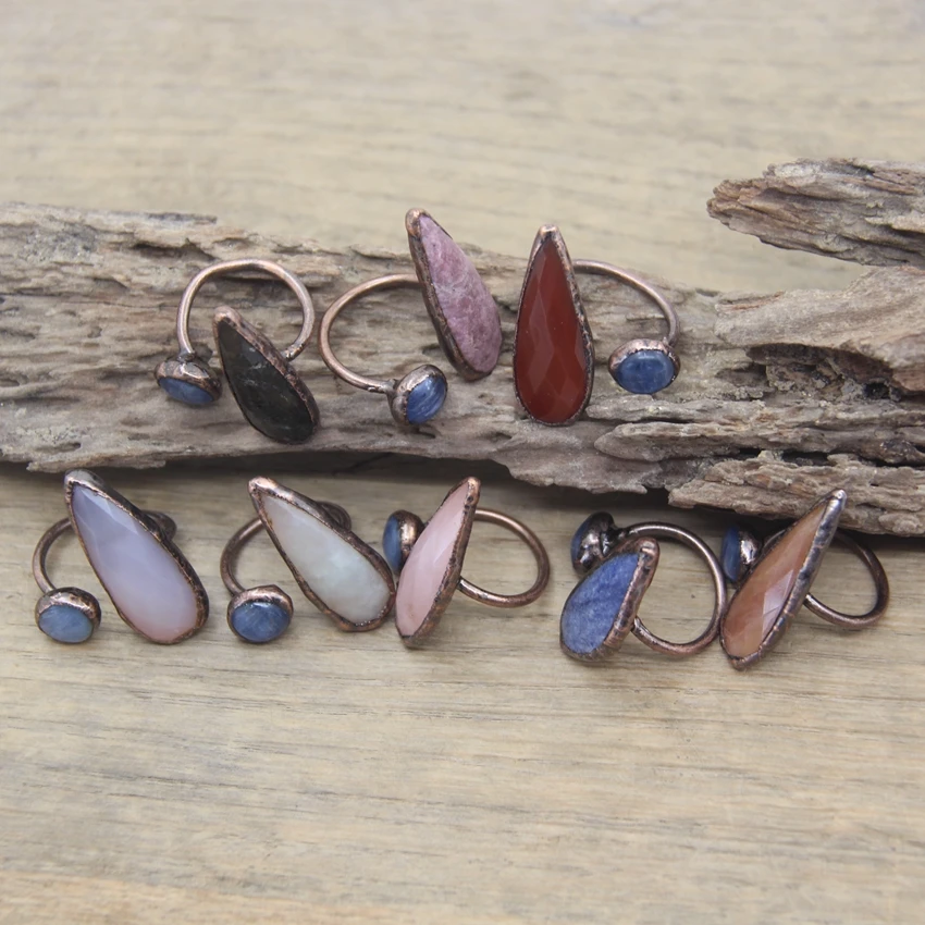 Natural Stone Bronze Rings Faceted Gems Drop Antique Copper Ring Kyanite Labradorite Adjustable Ring Jewelry Dropshipping,QC4020
Natural Stone Bronze Rings Faceted Gems Drop Antique Copper Ring Kyanite Labradorite Adjustable Ring Jewelry Dropshipping,QC4020
