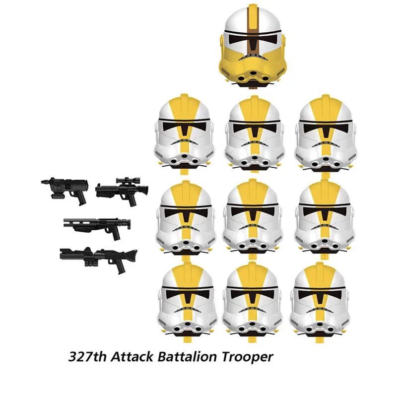 10 pcs/lot Star Wars Clone Commander Bligh and Soldiers 327th Legion Building Blocks Action Figure War Toys Children's Gifts
10 pcs/lot Star Wars Clone Commander Bligh and Soldiers 327th Legion Building Blocks Action Figure War Toys Children's Gifts