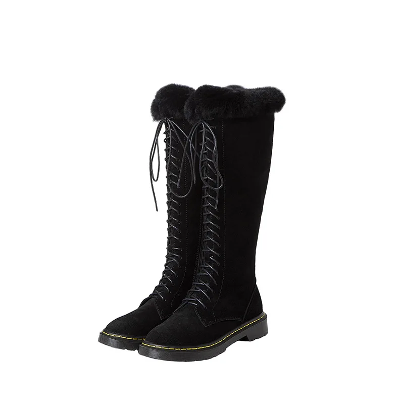 Winter Shoes for Women Fashion Add Welvet to Keep Warm No More Than Knee Knight Boots Takato Flat Round Head Lace-Up Boots
Winter Shoes for Women Fashion Add Welvet to Keep Warm No More Than Knee Knight Boots Takato Flat Round Head Lace-Up Boots