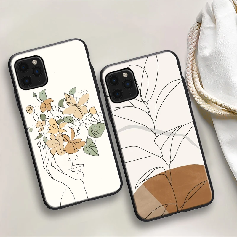 Abstract Art Line Flower Protection Phone Case For iPhone 6 6S 7 8 X XS XR 11 12 13 13 Pro Mini SE 2020 Soft TPU Back Cover
Abstract Art Line Flower Protection Phone Case For iPhone 6 6S 7 8 X XS XR 11 12 13 13 Pro Mini SE 2020 Soft TPU Back Cover