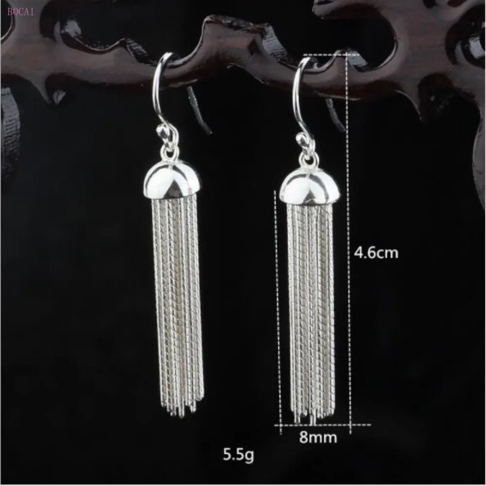 S925 Sterling Silver Ring For Women Earrings Retro National Style Earrings Thai Silver Female Ring For Women 2020 New Fashion