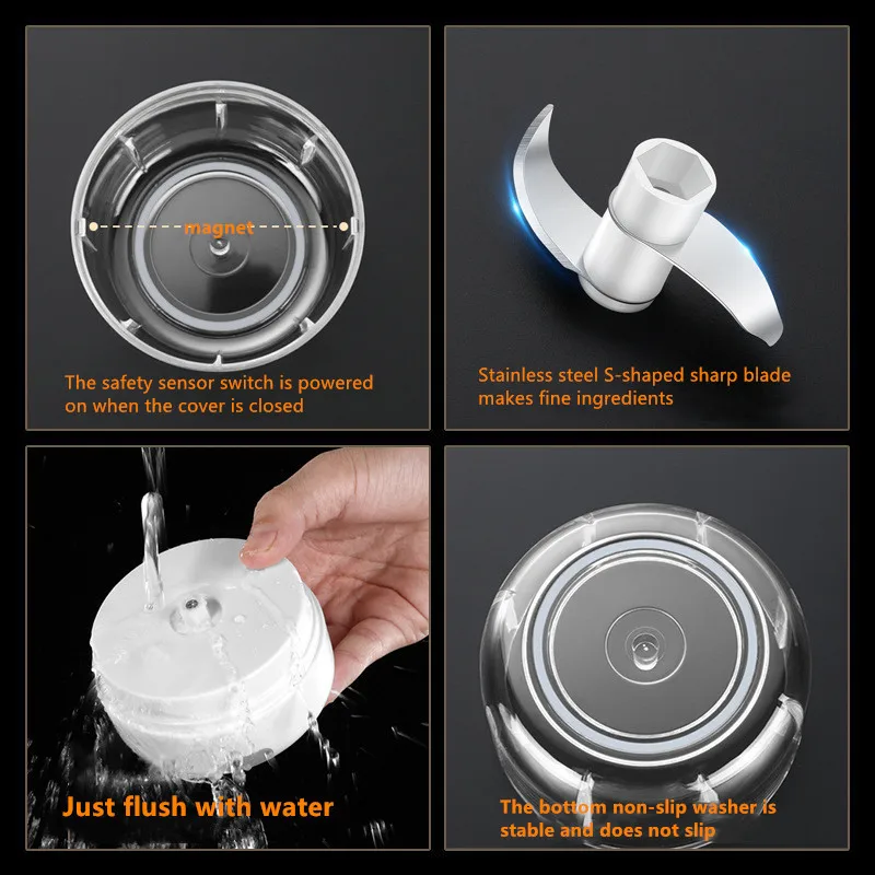 Garlic Masher Press USB Wireless Electric Mincer Vegetable Chili Meat Grinder Food Crusher Chopper Kitchen Accessories Gadgets
Garlic Masher Press USB Wireless Electric Mincer Vegetable Chili Meat Grinder Food Crusher Chopper Kitchen Accessories Gadgets
