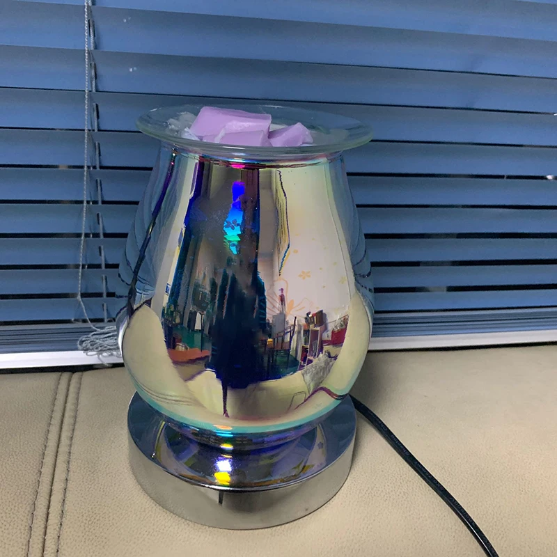 Стеклянная 3d-лампа Mayitr для ароматерапии восковая горелка плавкий ночсветильник