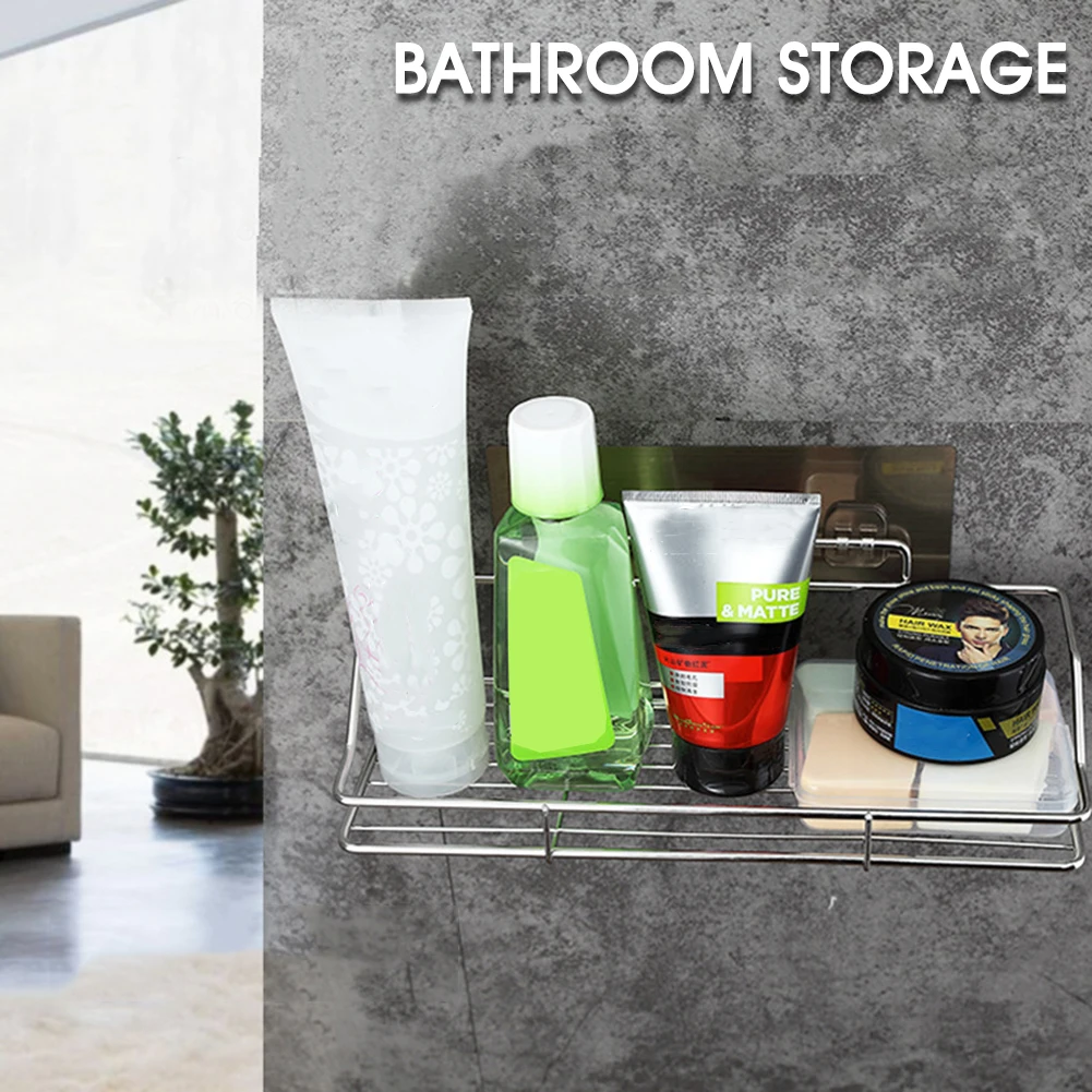 Stainless Steel Hanging Wire Basket Wall Mount Punch Free Wire Shelf Tray Bathroom Accessories Storage Rack Organizer for home
Stainless Steel Hanging Wire Basket Wall Mount Punch Free Wire Shelf Tray Bathroom Accessories Storage Rack Organizer for home