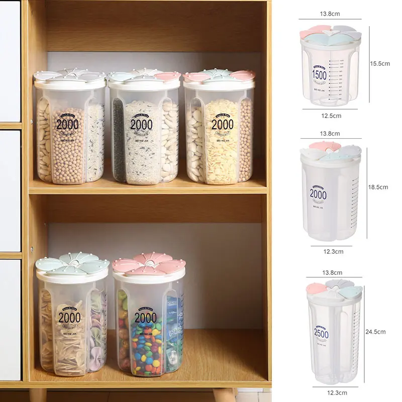 Kitchen Petal Clamshell Multigrain Storage Box Food Grade Transparent Sealed Plastic Storage Jar Household Storage Box With Lid
Kitchen Petal Clamshell Multigrain Storage Box Food Grade Transparent Sealed Plastic Storage Jar Household Storage Box With Lid