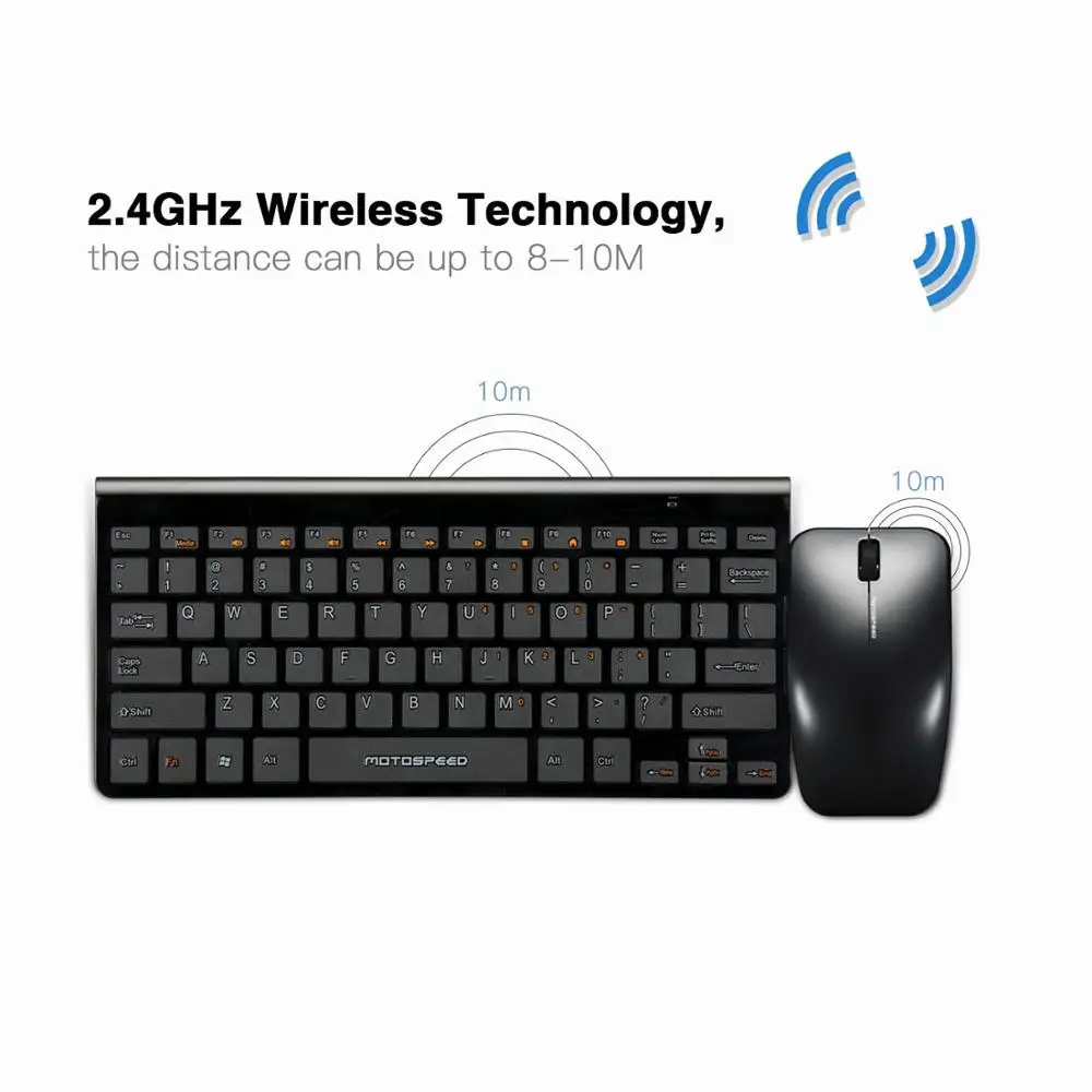 Беспроводная клавиатура и мышь Motospeed G9800 2 4G Мини мультимедийная комбинированный