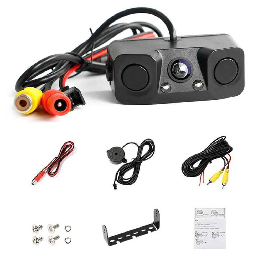 3 IN 1 Video Parking Sensor Car Reverse Backup Rear View Camera with 2 Radar Detector Sensors Alarm Indicator Wholesale
3 IN 1 Video Parking Sensor Car Reverse Backup Rear View Camera with 2 Radar Detector Sensors Alarm Indicator Wholesale