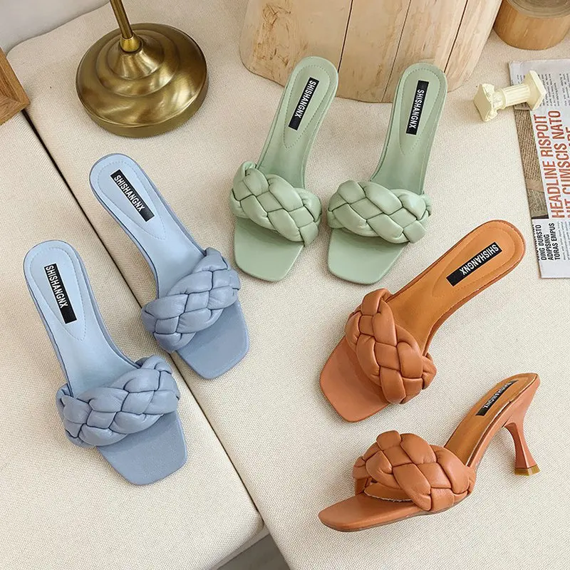 Mr Co New Design Weave Women Slipper Ladies Thin High Heel Sandal Open Toe Slip On Summer Outdoor Slides Flip Flop Drop Ship
Mr Co New Design Weave Women Slipper Ladies Thin High Heel Sandal Open Toe Slip On Summer Outdoor Slides Flip Flop Drop Ship